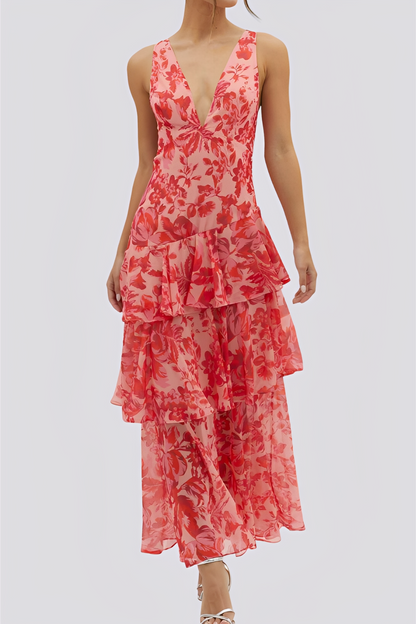 Tiffany - Stylowa suknia maxi z neckholderem dla kobiet