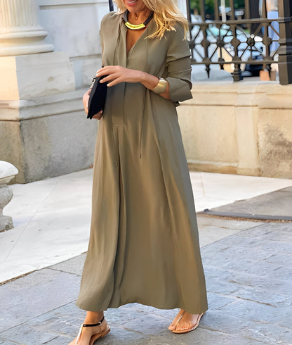 Nicole - Luźna, luźno dopasowana sukienka maxi dla kobiet