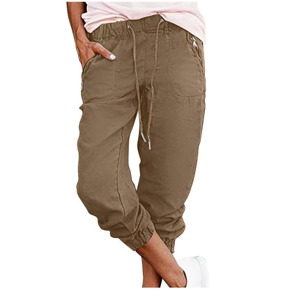 Nina - Luźne elastyczne spodnie cargo dla kobiet