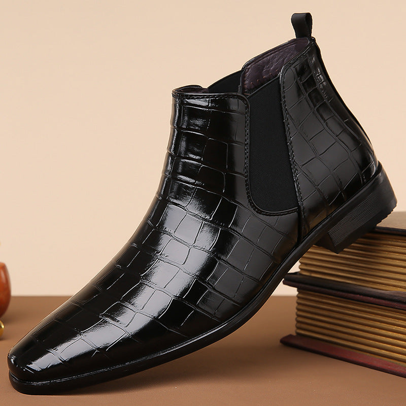 Gladwin - Eleganckie, błyszczące skórzane buty dla panów