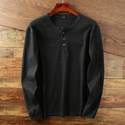 Samuel - Elegancka męska koszula z długim rękawem w stylu retro
