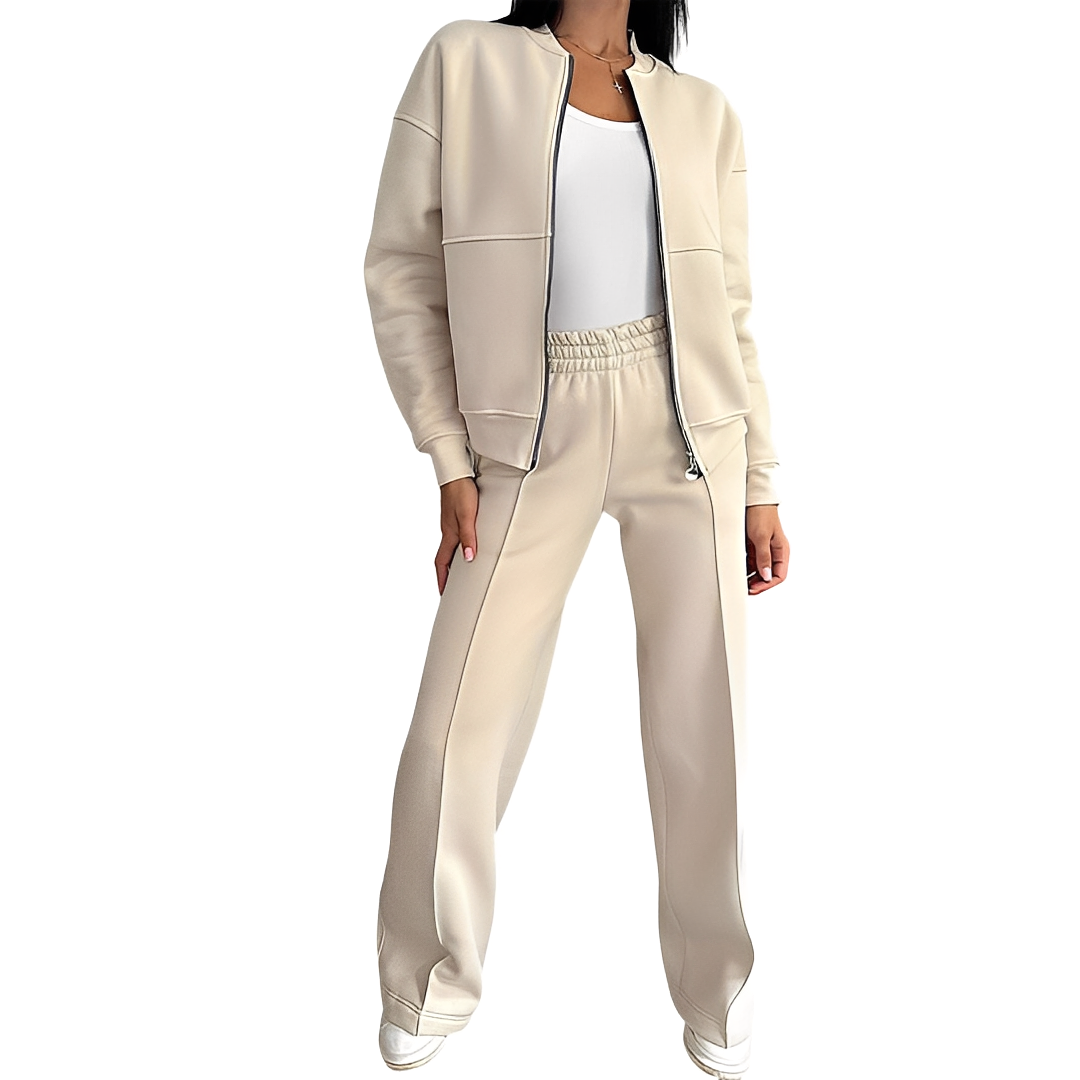 Nina - Nowoczesny dwuczęściowy zestaw wypoczynkowy dla kobiet