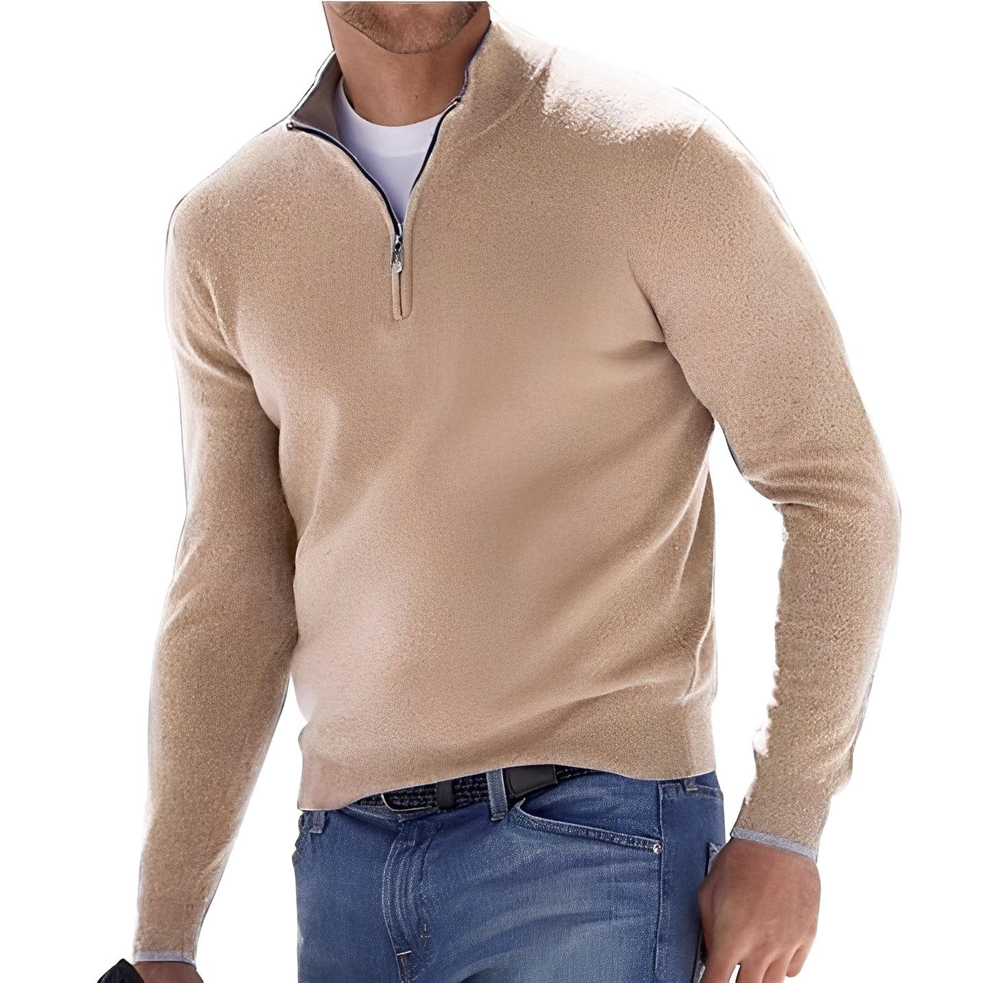 Nash - Męski sweter z suwakiem