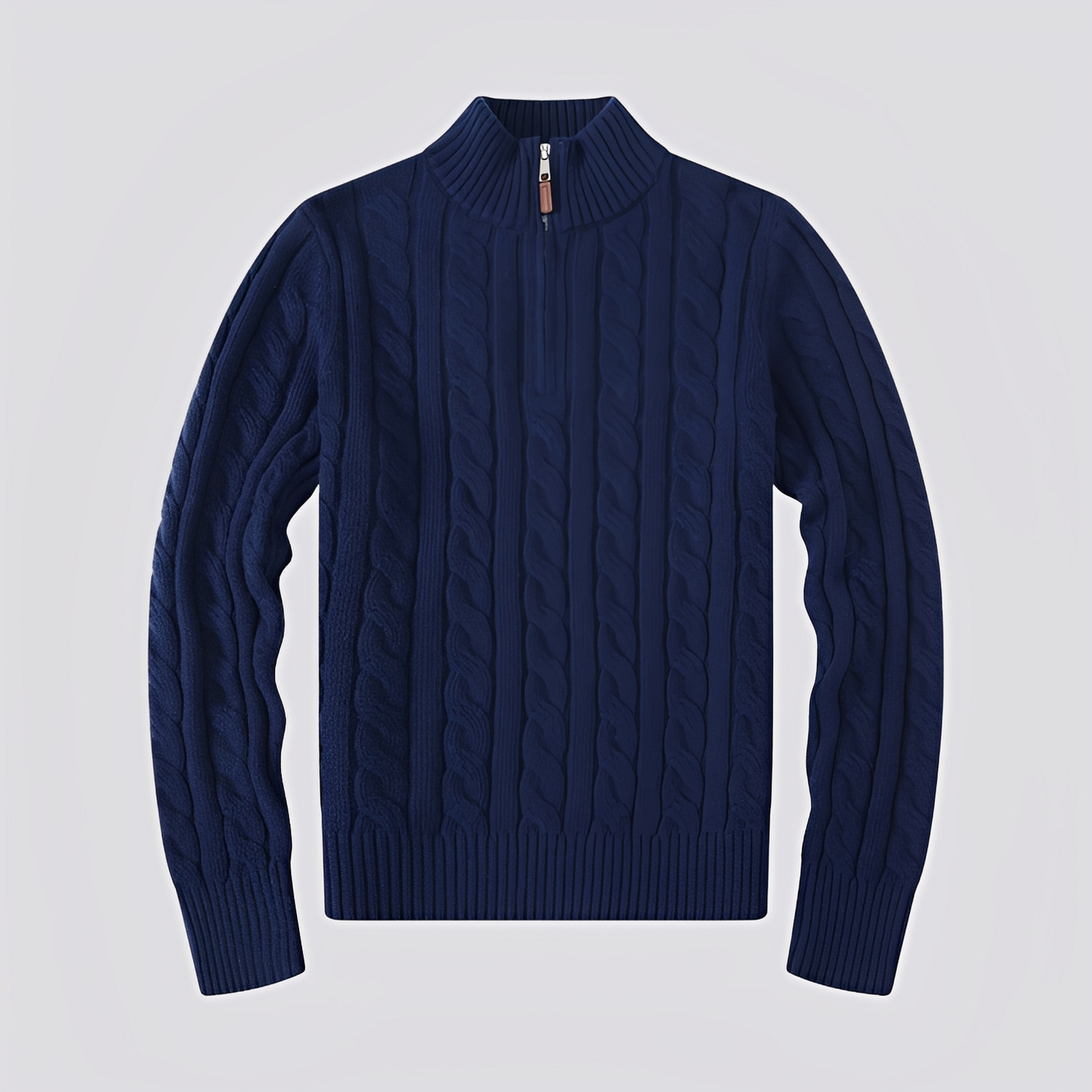 Jasper - Modny męski sweter z zamkiem do połowy