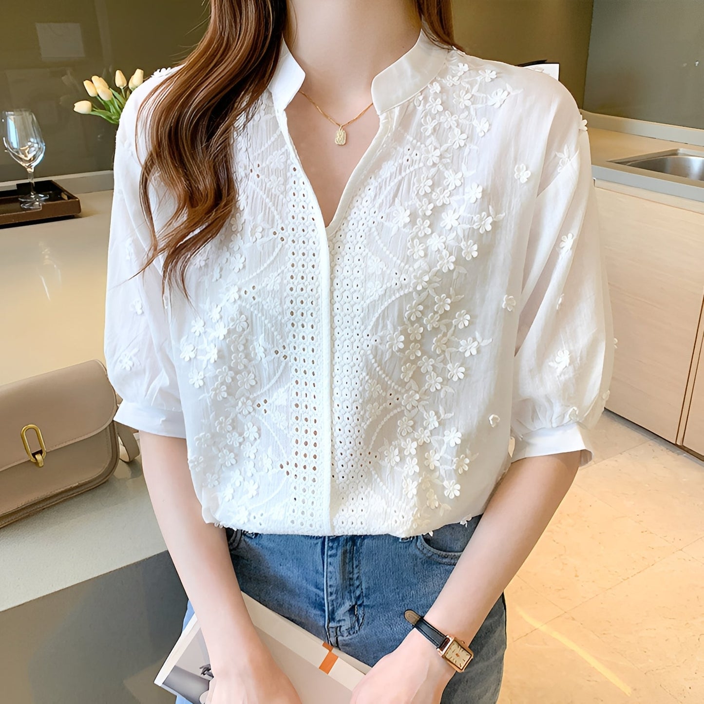 Abbigaille - Ekskluzywna i niepowtarzalna bluzka damska