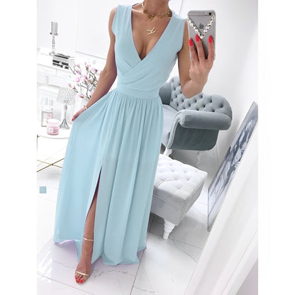 Damska sukienka lniana bez rękawów