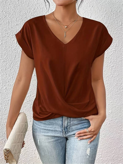 Zinnia – T-shirt Codzienny z Krótkim Rękawem