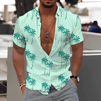 Rowen - Wzorzysta Koszula Lniana