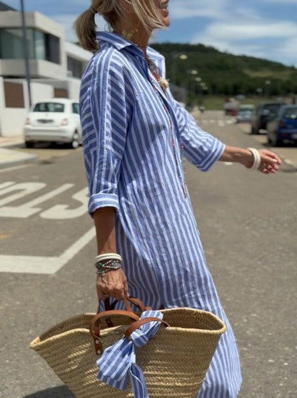 Margrethe - Koszula w paski Klasyk