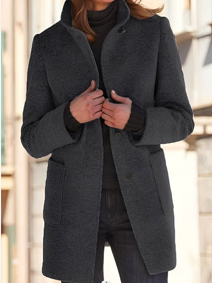 Michele - Damski płaszcz wełniany odporny na wiatr