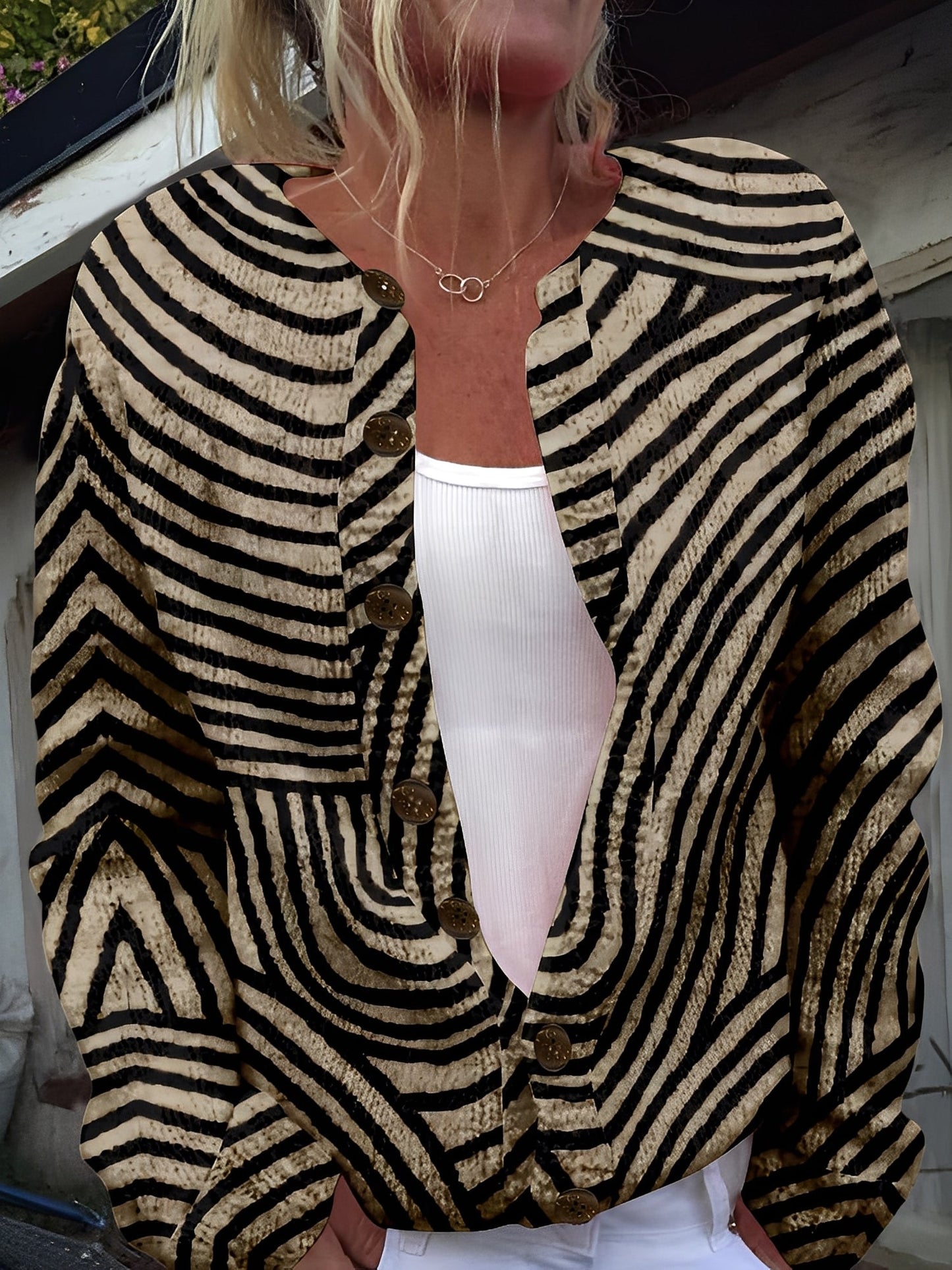 Therese - Stylowy kardigan z guzikami dla kobiet