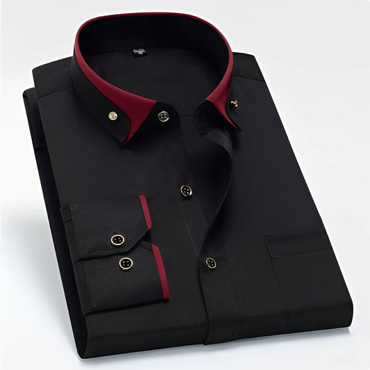 Nolhan - Klasyczna męska koszula z długim rękawem