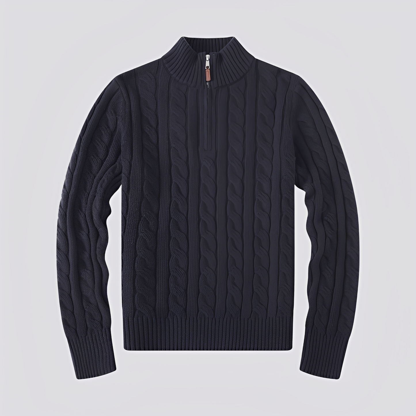 Jasper - Modny męski sweter z zamkiem do połowy