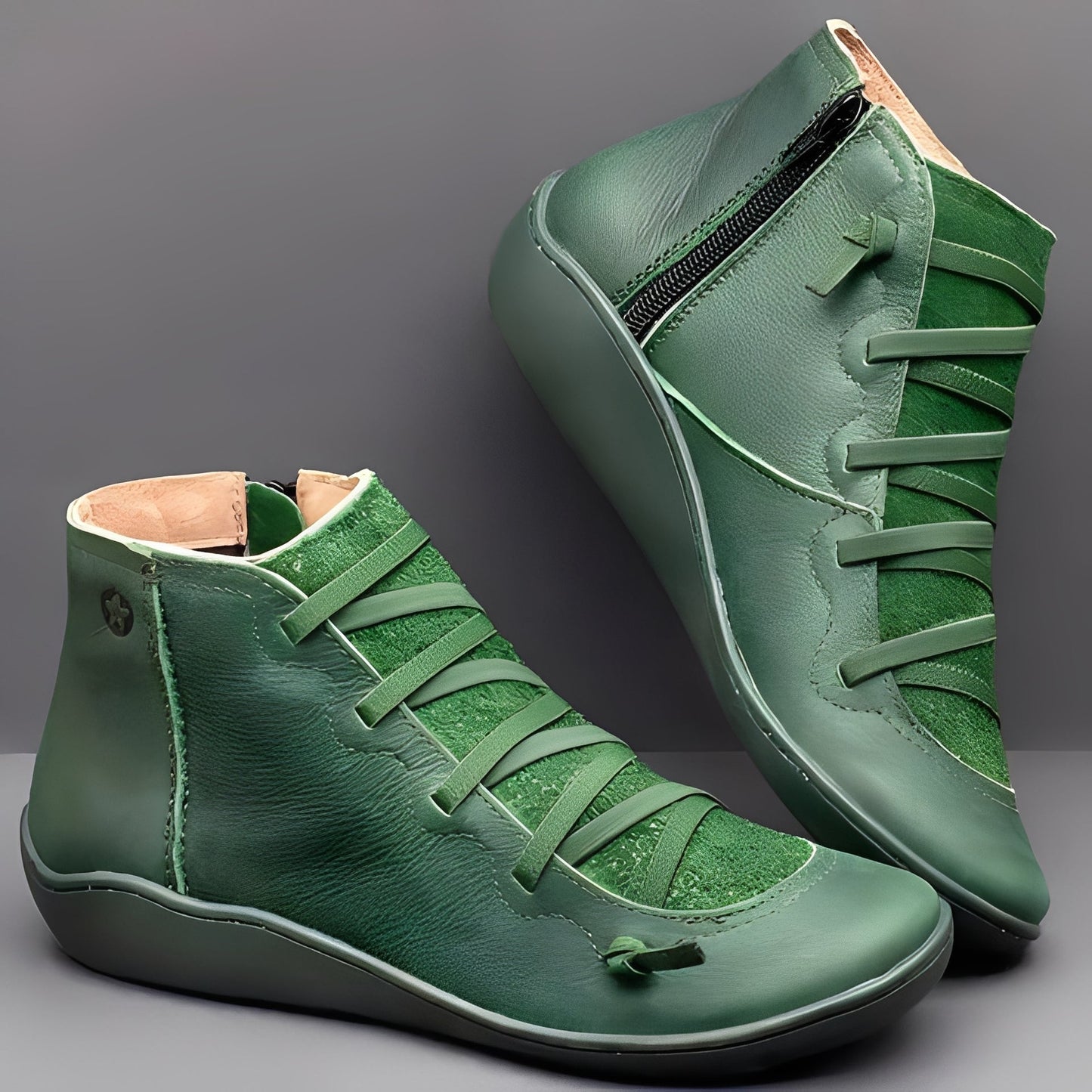 Emma - Damskie wygodne codzienne buty skórzane