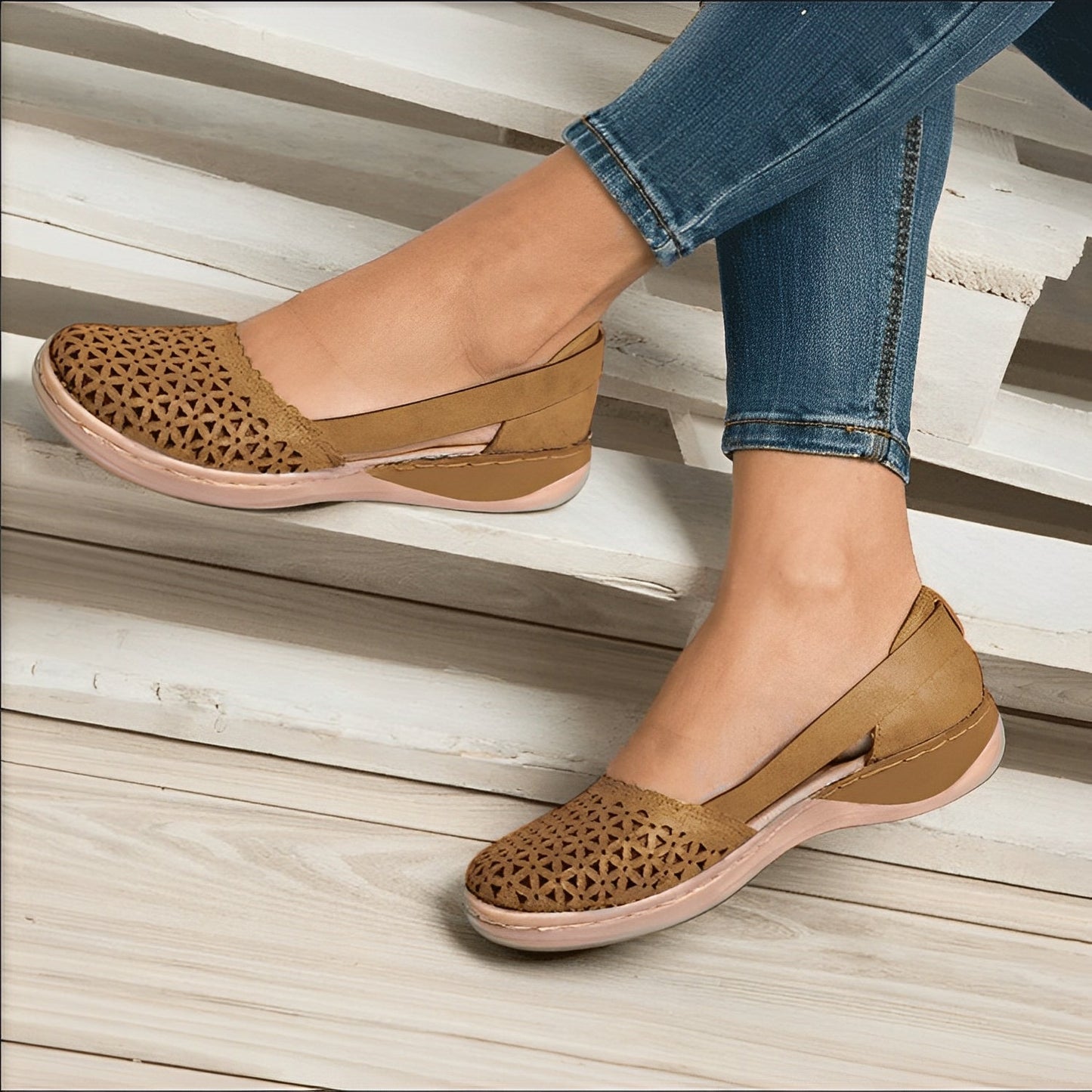 Kianna - Codzienne damskie buty z odkryciami