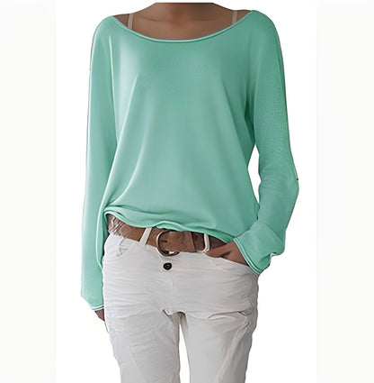 Béatrice - Damski sweter z lekkiej dzianiny