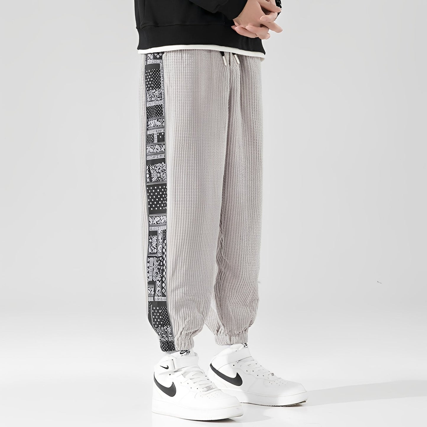 George - Komfortowe, luźno dopasowane sztruksowe spodnie dresowe dla mężczyzn