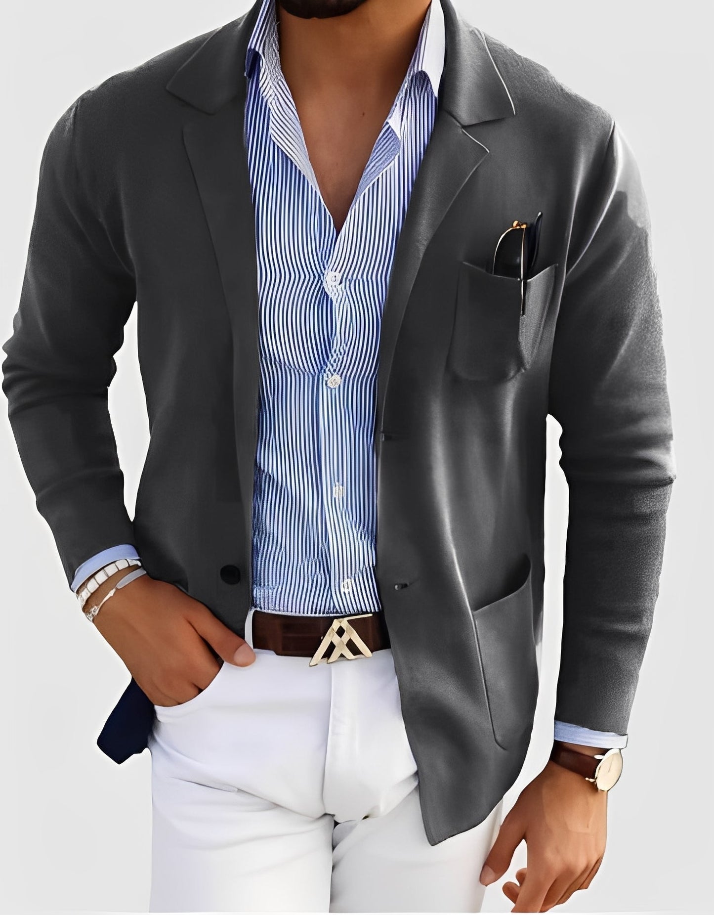 Giffard - Elegancka wełniana kurtka z dwurzędowym zapięciem dla mężczyzn