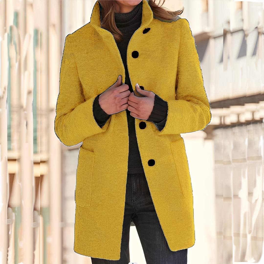 Tatienne - Damski długi nowoczesny płaszcz zimowy