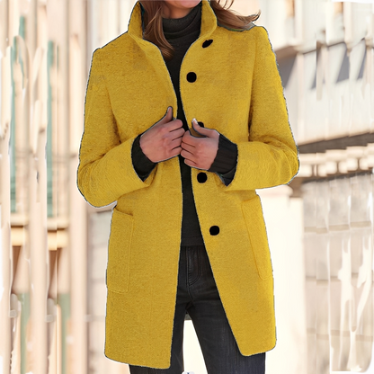 Tatienne - Damski długi nowoczesny płaszcz zimowy