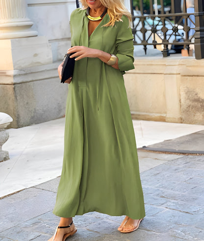 Nicole - Luźna, luźno dopasowana sukienka maxi dla kobiet