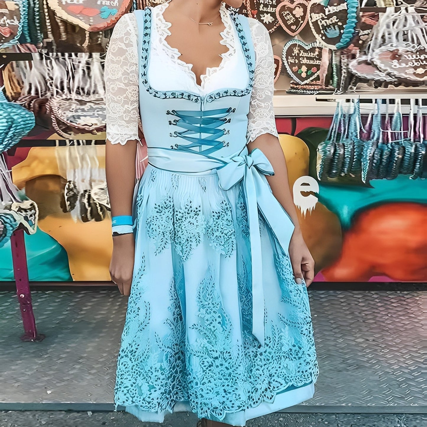 Catrina - Swobodna sukienka dirndl dla kobiet