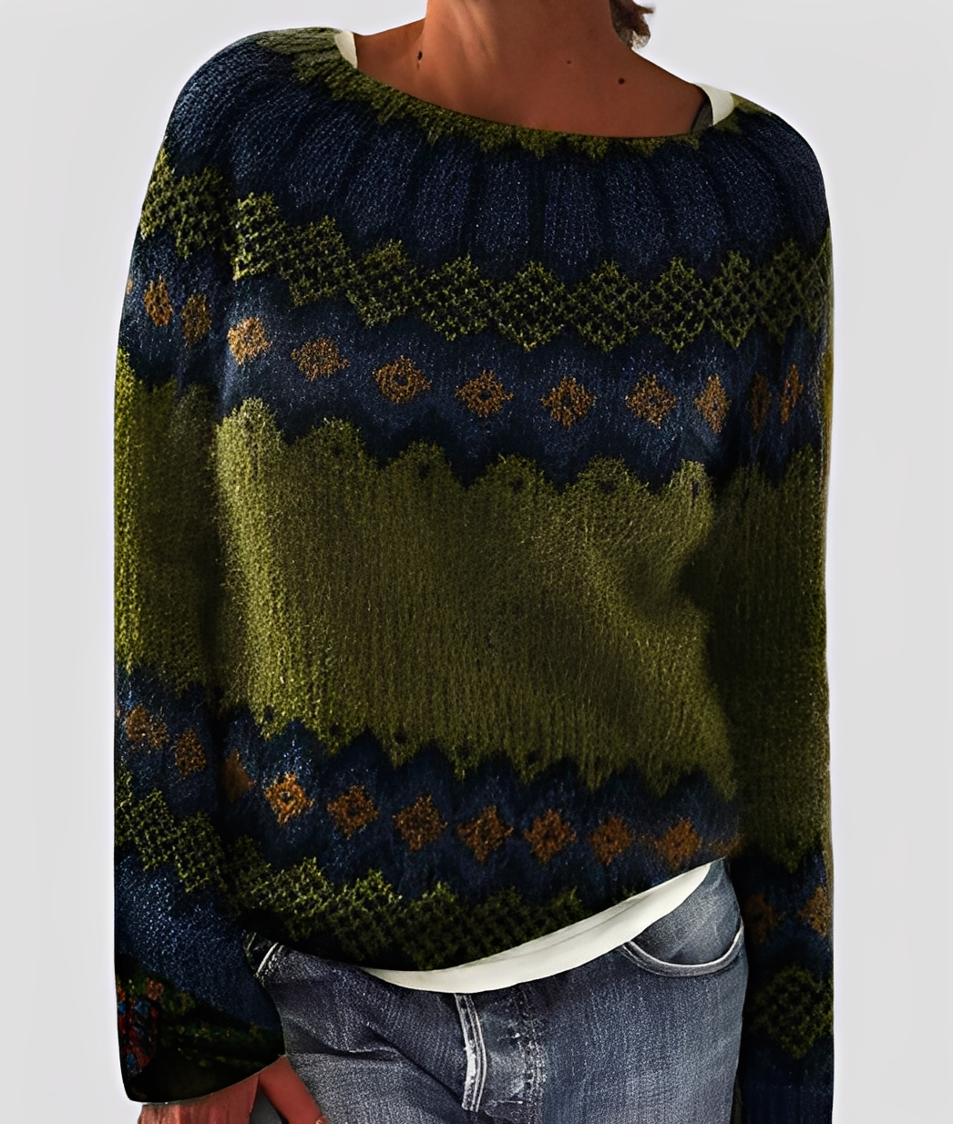 Christal - Stylowy sweter wełniany o luźnym splocie dla kobiet