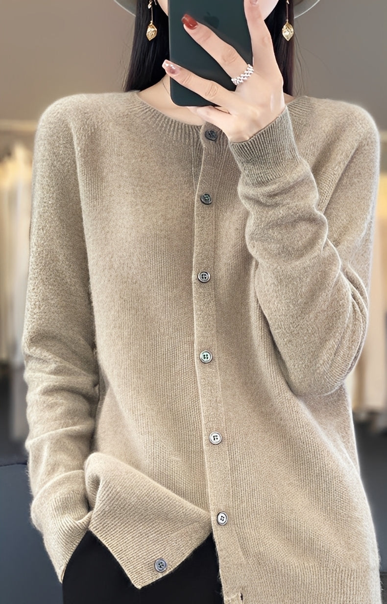Addie - Nowoczesny kaszmirowy kardigan dla kobiet