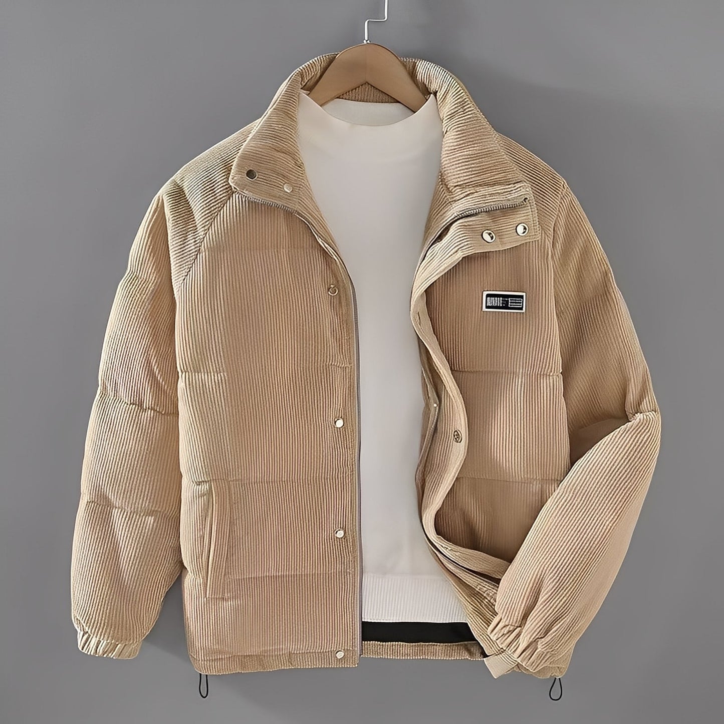 Nelson - Nowoczesna męska kurtka sztruksowa z ociepleniem