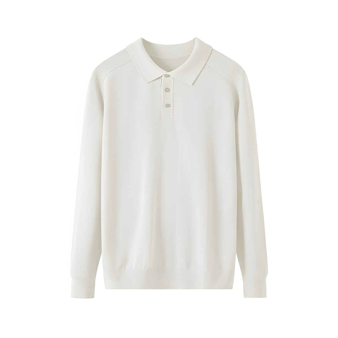 Anton - Wełniany sweter z kołnierzem rewersowym dla mężczyzn