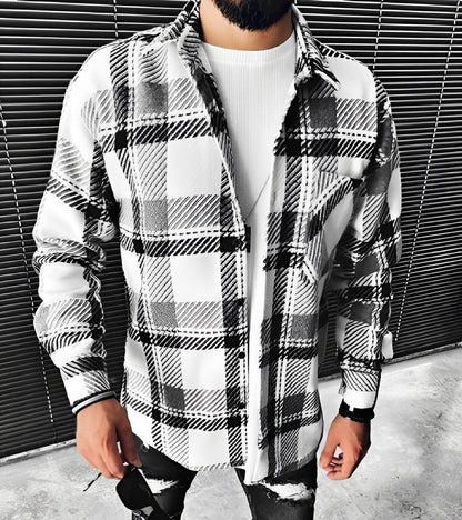 Eugene - Stylowa koszula w kratę z długim rękawem dla mężczyzn