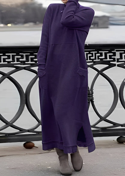 Emma - Stylowa, swobodna i ciepła sukienka damska