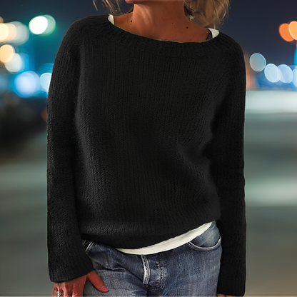 Abeeha - Damski sweter oversize w kolorze jodły