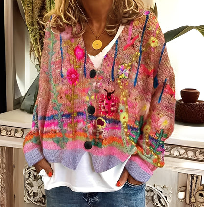 Daphné - Barwny i wygodny sweter dla kobiet