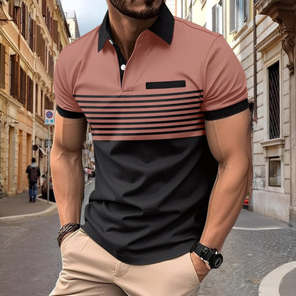Rayden - Stylowa męska koszulka polo w paski