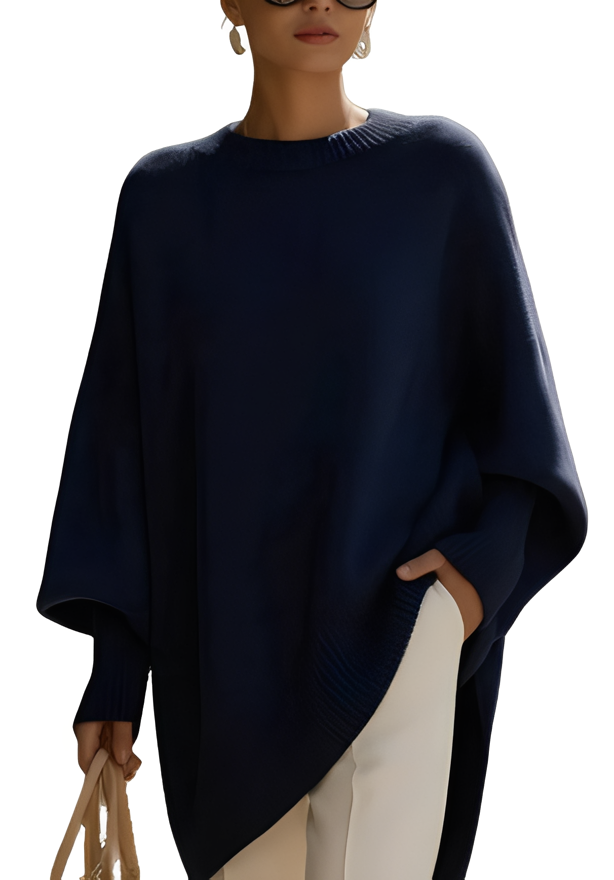 Pamella - Modny oversize sweter z kaszmiru dla kobiet