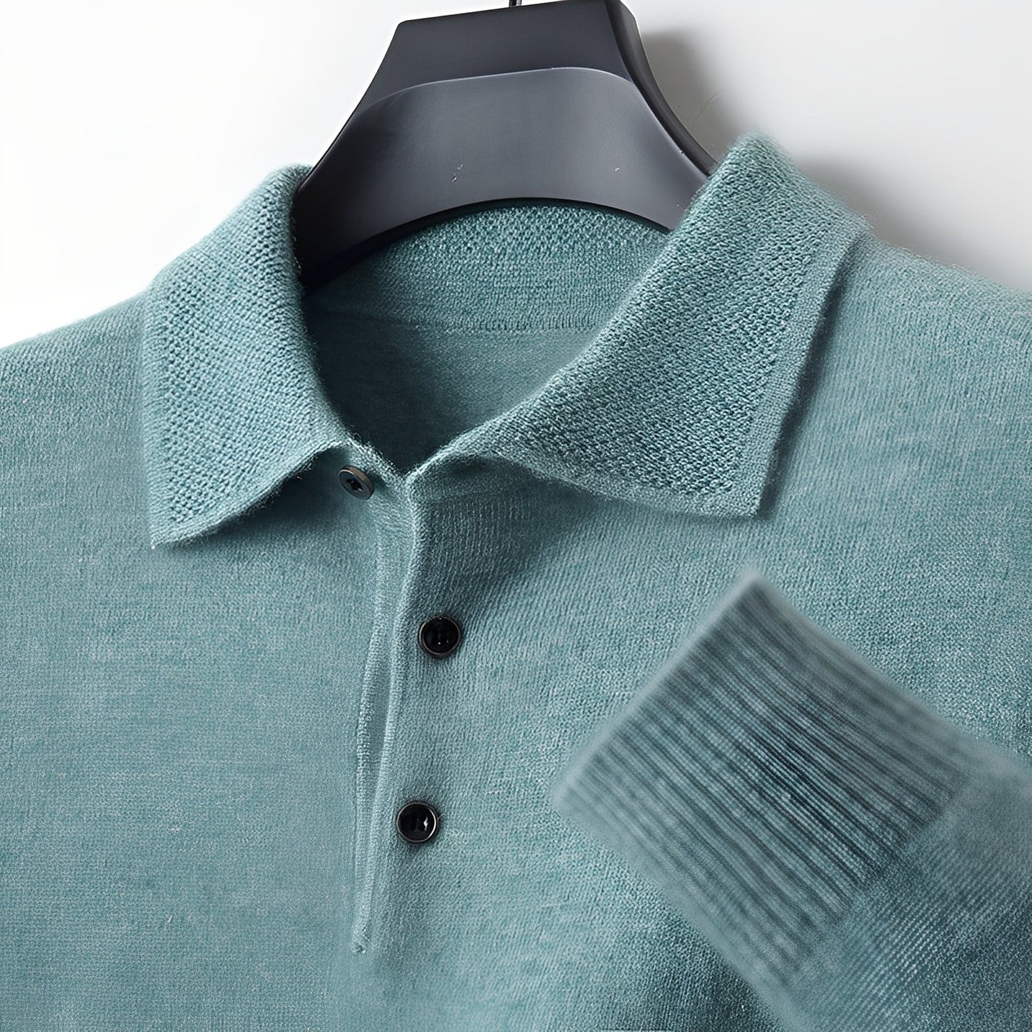 Romilly - Elegancki kaszmirowy sweter polo dla mężczyzn