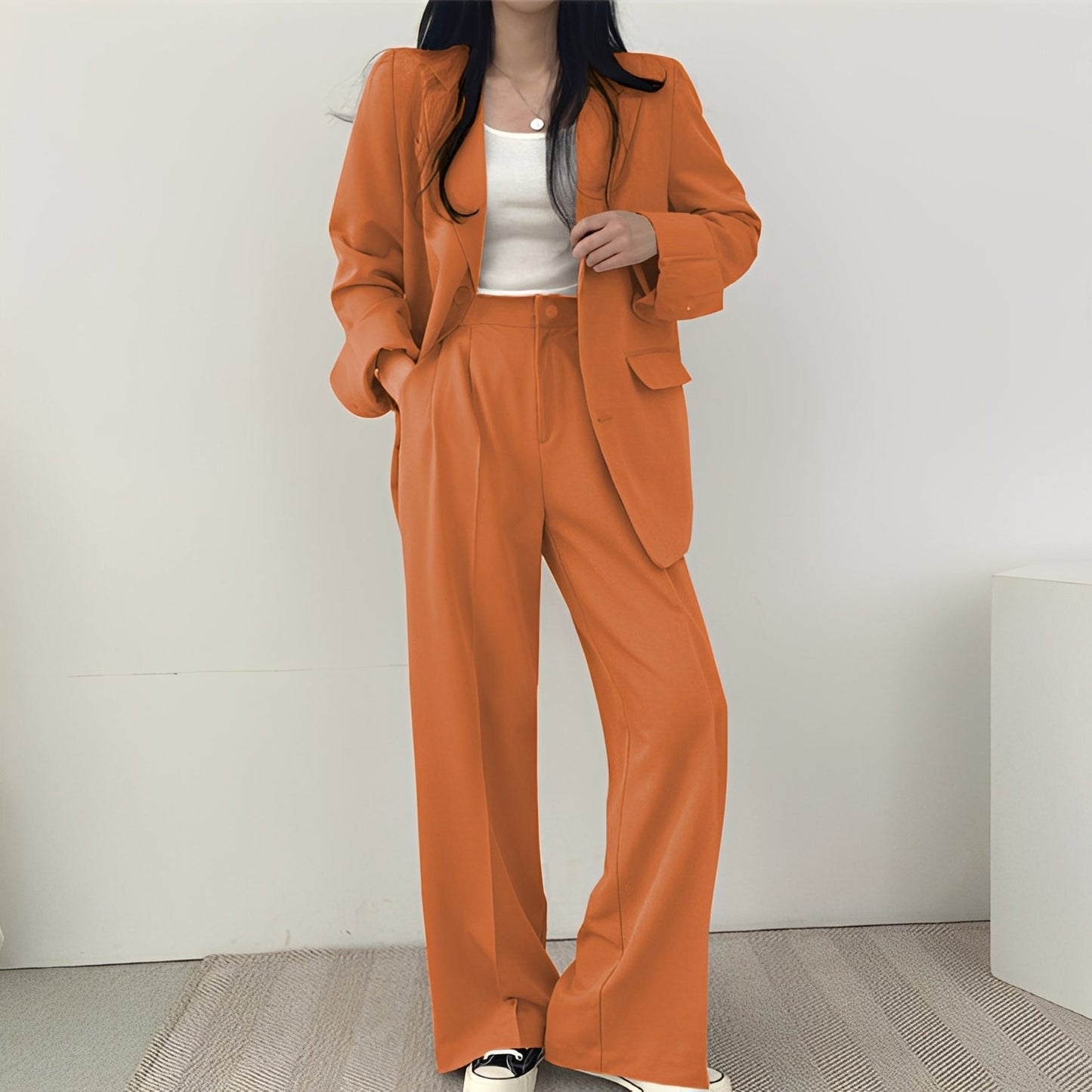 Meghan - Elegancki tweedowy komplet dwuczęściowy dla kobiet