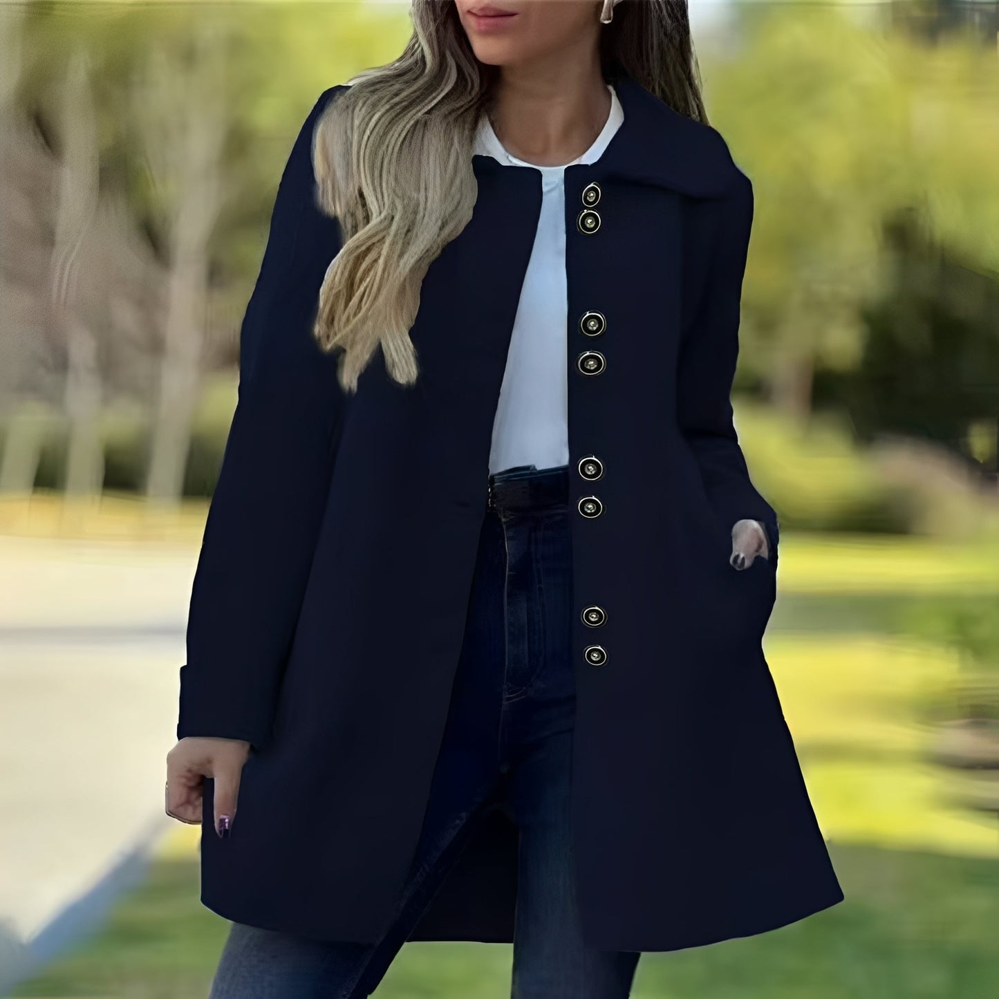 Amelia - Stylowy, elegancki polarowy kardigan dla kobiet