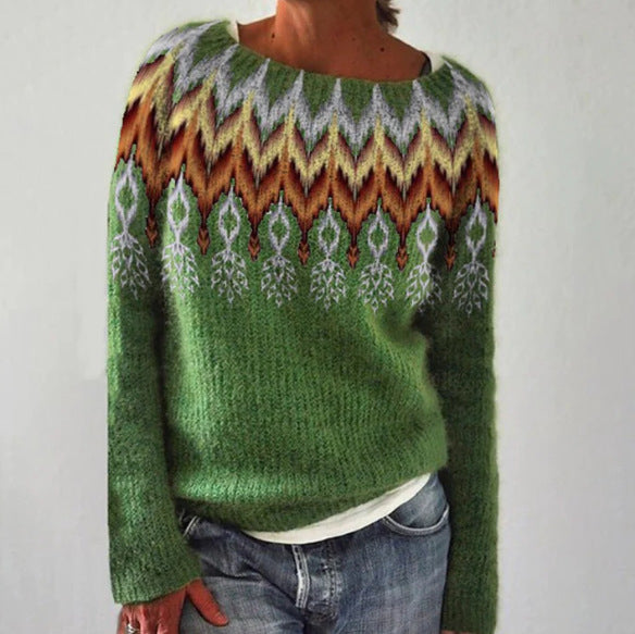 Anana - Przytulny Damski Retro-Sweter