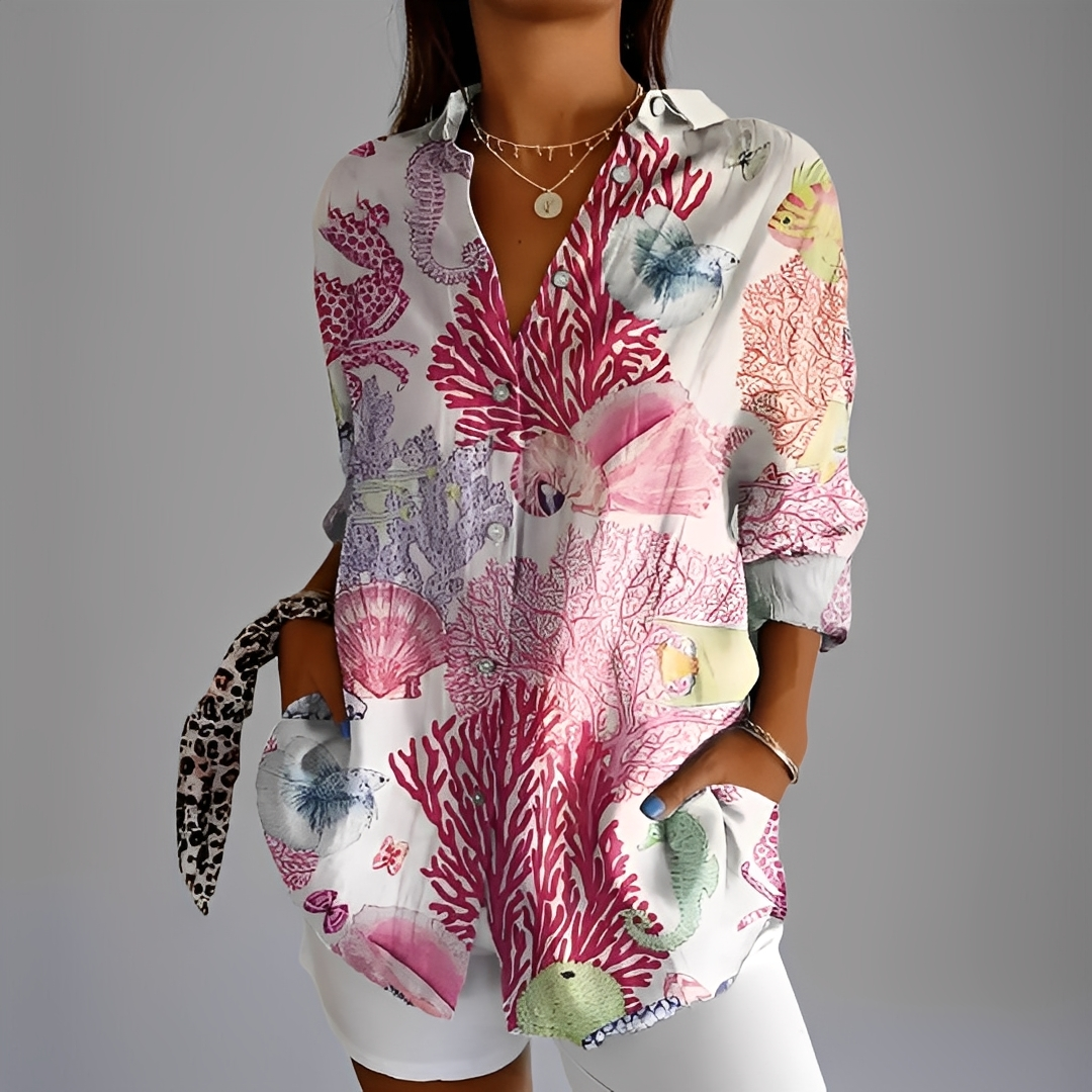 Annick - Modna bluzka z długim rękawem dla kobiet