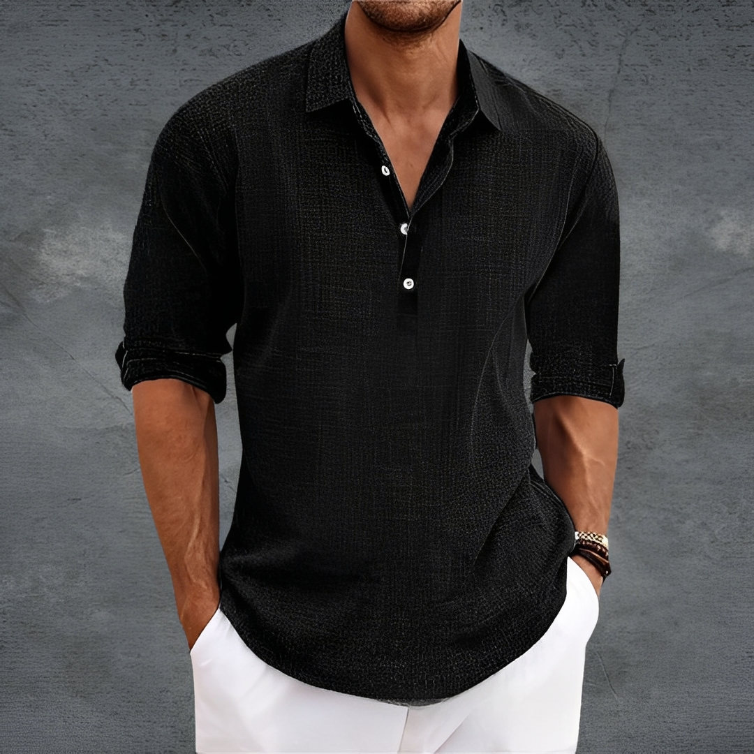 Nathanaël - Klasyczna męska koszula z długimi rękawami