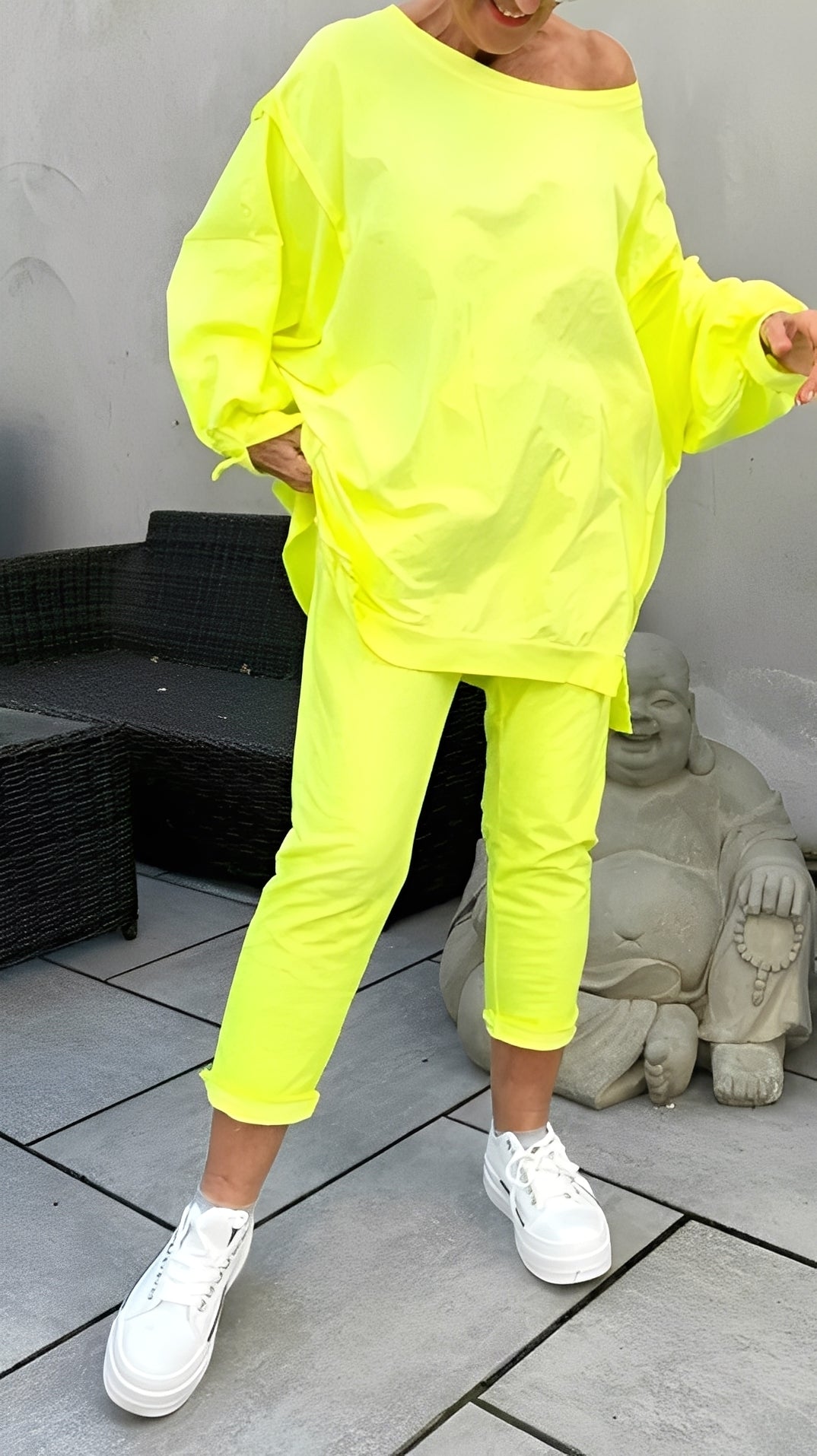 Eleanore - Zestaw dla kobiet z luźnym topem i spodniami