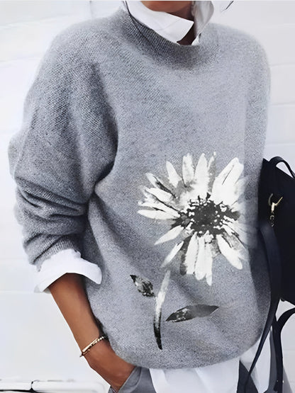 Jamie - Stylowy sweter z kwiatowym wzorem dla kobiet