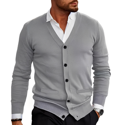 Kyler - Stylowy męski sweter zapinany na guziki