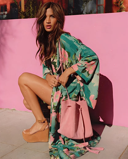 Chantal - Lekka sukienka kimono dla kobiet