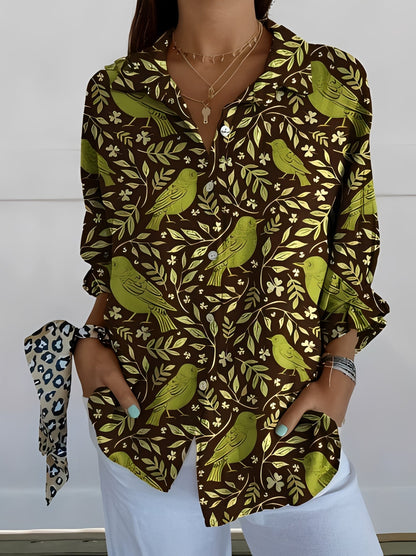 Jessica - Stylowa bluzka z kwiatowym wzorem dla kobiet