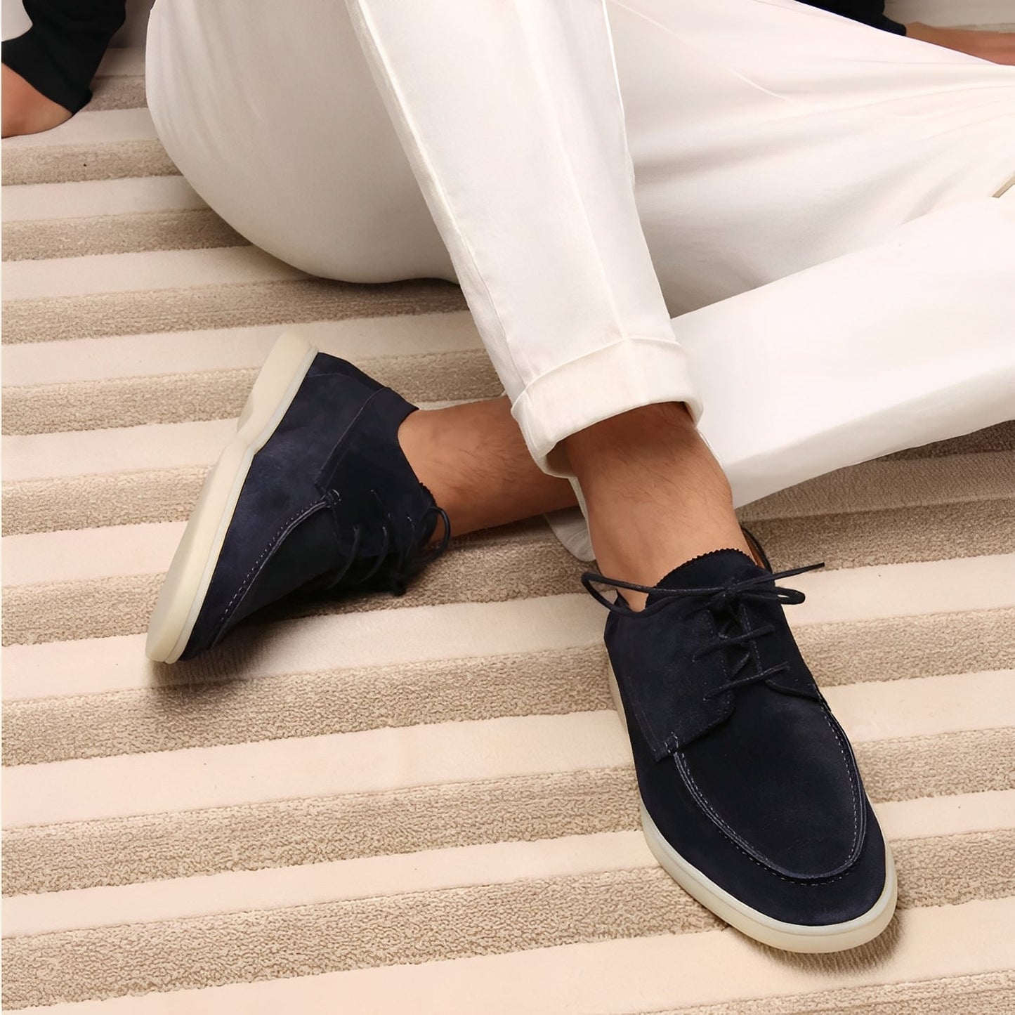 Andrew - Męskie codzienne zamszowe mokasyny płaskie