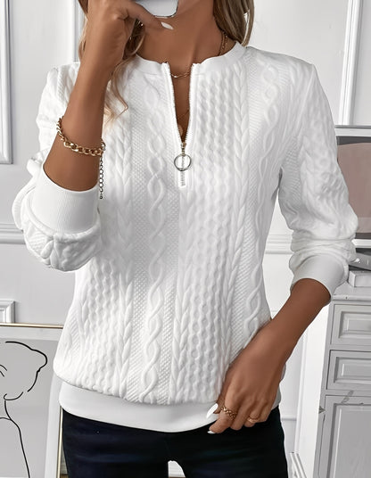 Davida - Elegancki, miękki sweter damski z pikowaniem