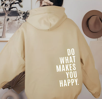 Adrienne - Modna damska bluza z kapturem z nadrukiem